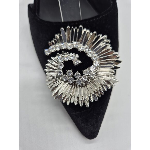 Antonio Melani Womens Shoes Size 6 M Pump Sharla Ornamented Slingback Black 163 - Picture 7 of 11